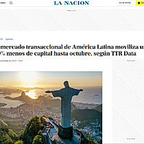 El mercado transaccional de Amrica Latina moviliza un 29% menos de capital hasta octubre, segn TTR Data